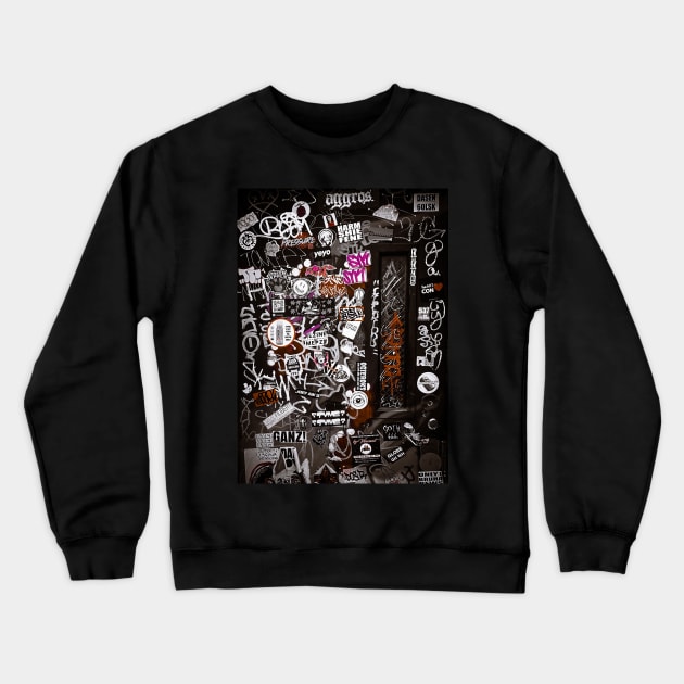 Graffiti Stickers Art NYC Crewneck Sweatshirt by eleonoraingrid